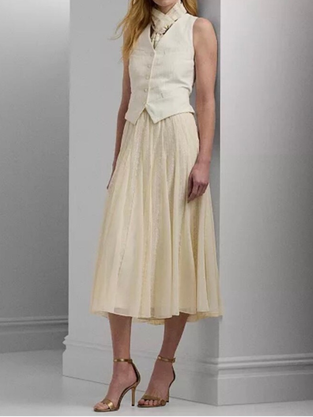 Ralph Lauren Cream Lace Skirt